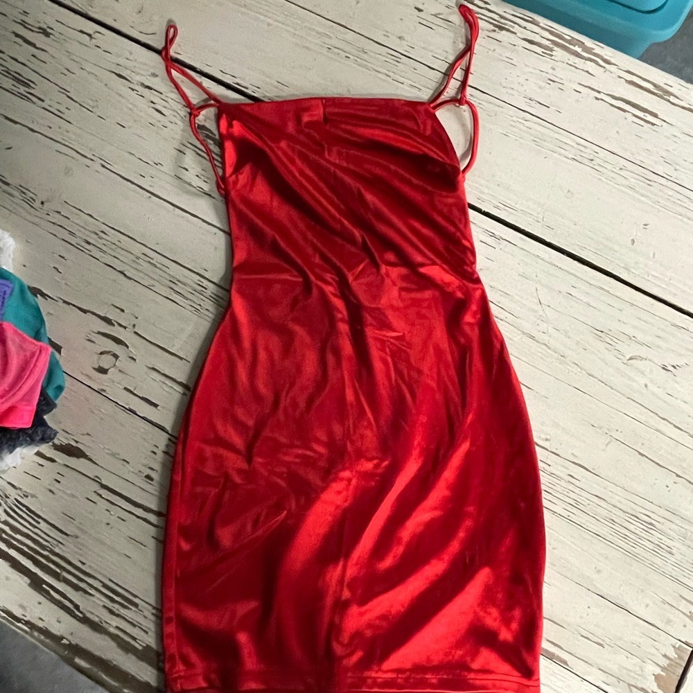 Red Backless Mini Dress